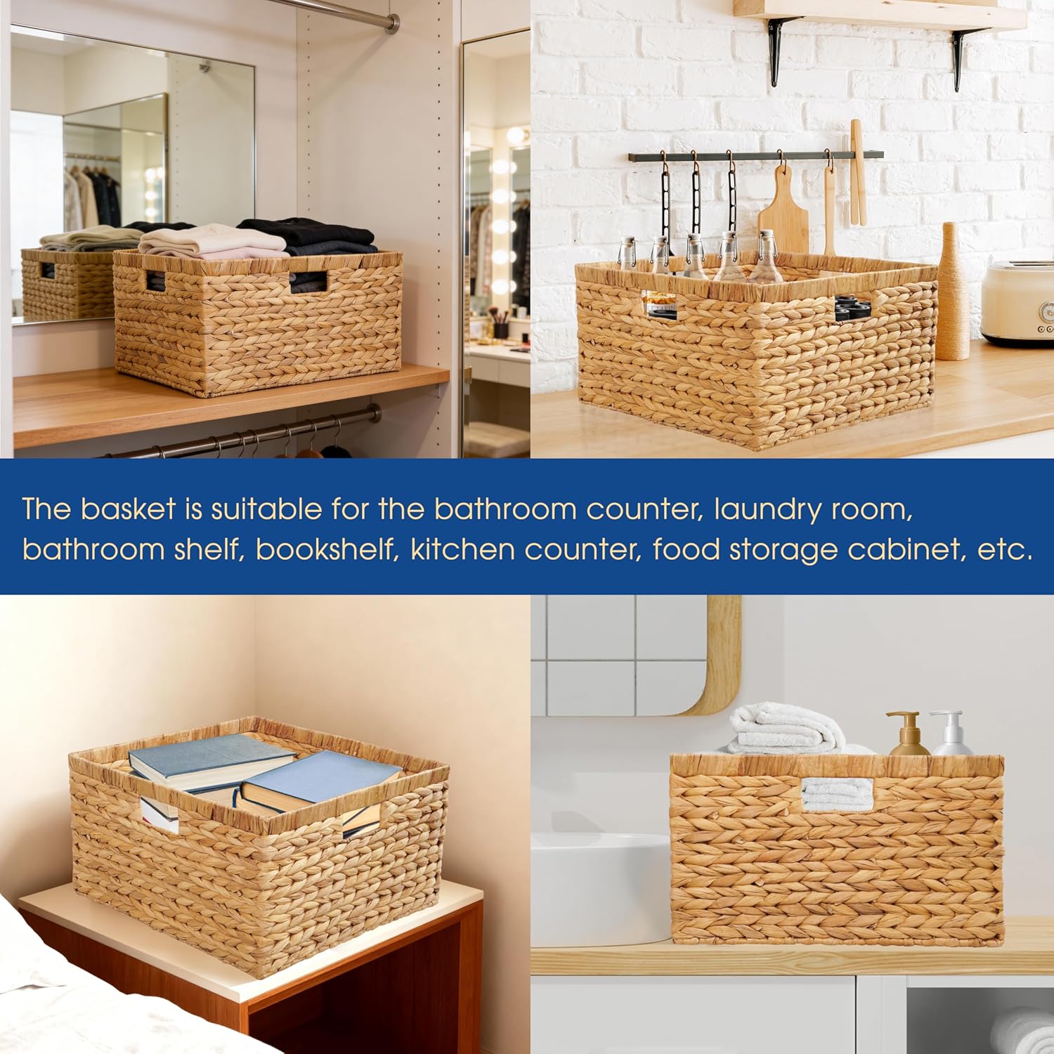 Rectangular Rattan Storage Basket — 5x13 - View 6