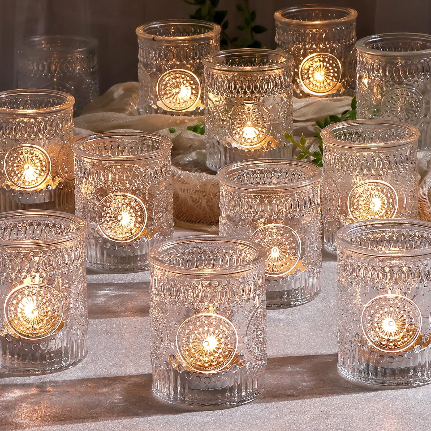 Vintage Blue Candle — Clear