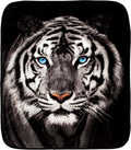White Throw Pillow — 50" — White Tiger Stare