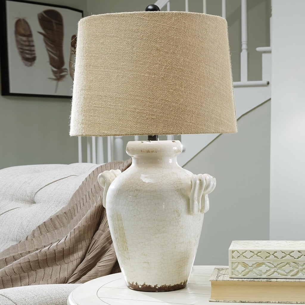 Farmhouse Ceramic Table Lamp — 27" - View 2