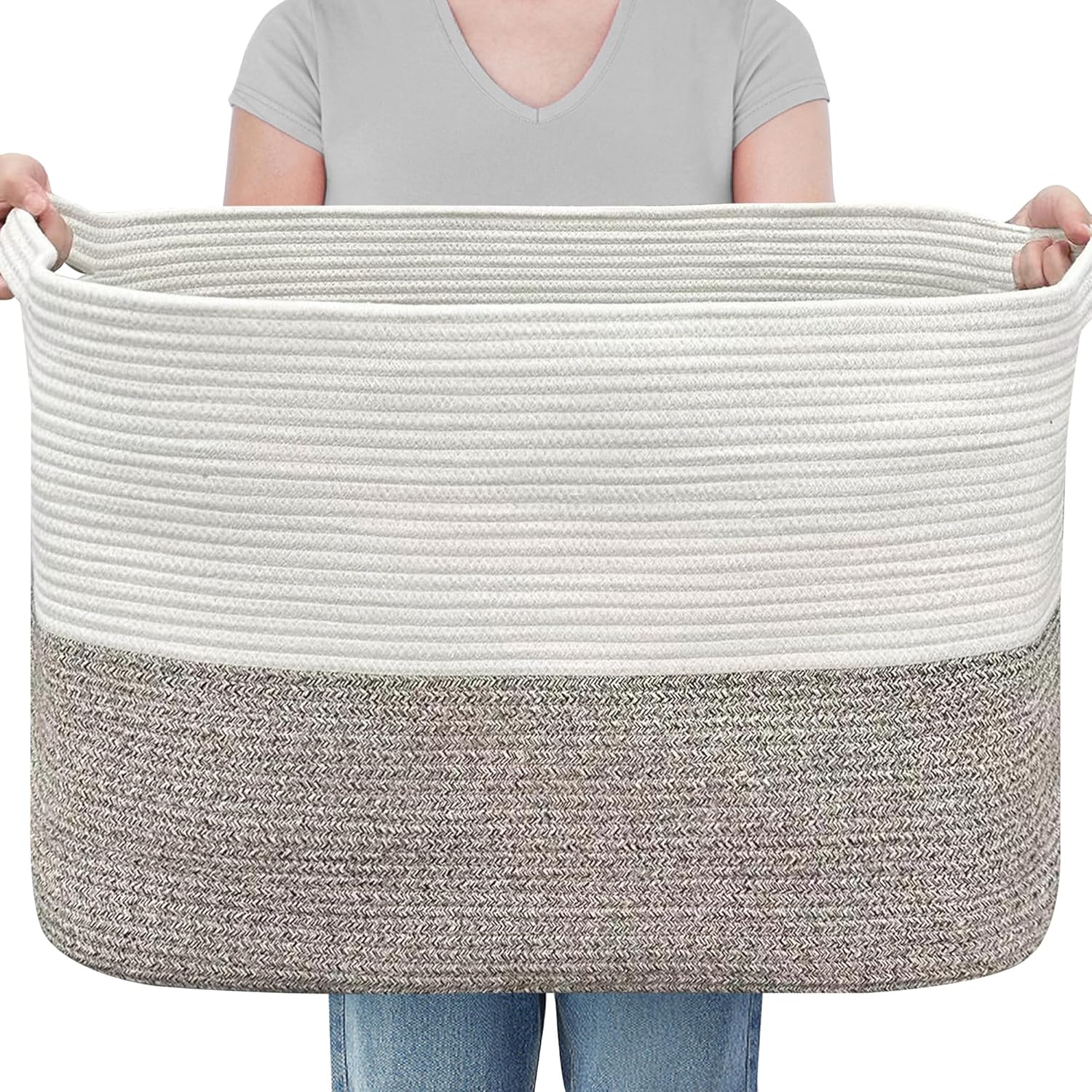 Boho Black Throw Pillow — 22" — White & Light Brown