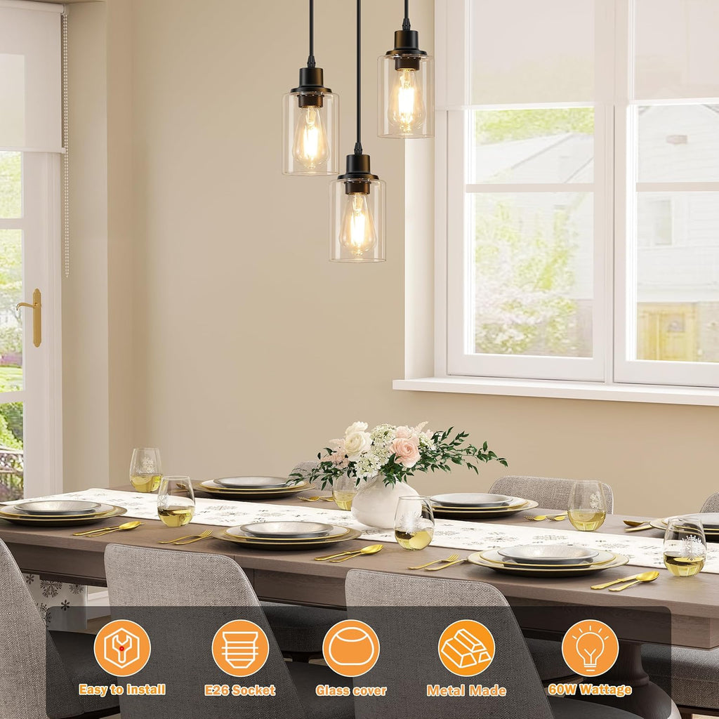 Adjustable Modern Metal Pendant Light — 3-Light - View 3