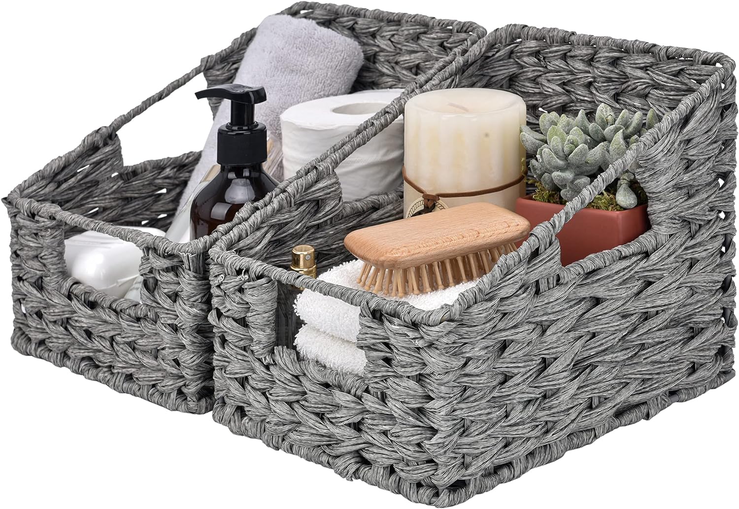 Boho Beige Storage Bin — 2x10 — 2x 10¼"D x 7½"W x 7¼"H