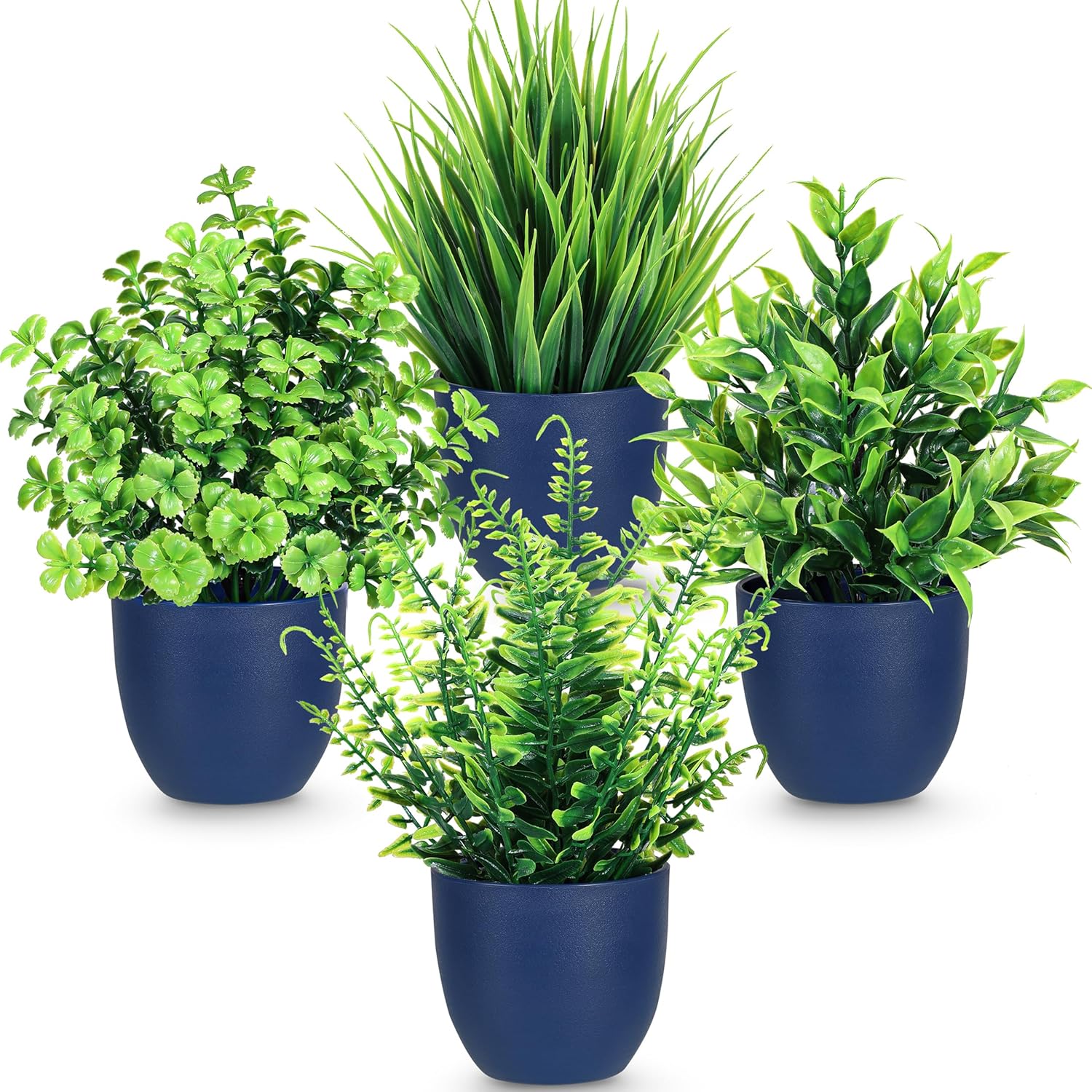 Blue Faux Plant — Blue