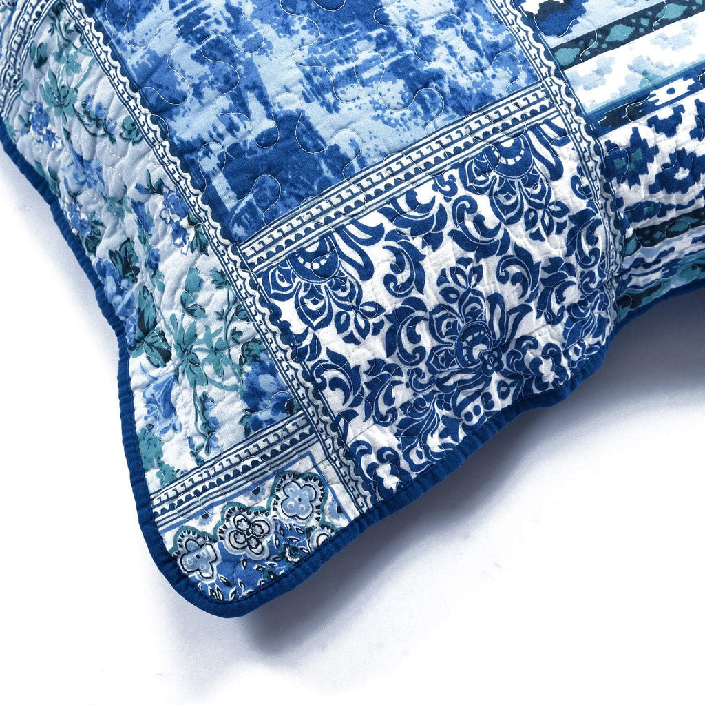 Boho Blue Throw Pillow Cover — 18" - View 6