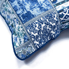 Boho Blue Throw Pillow Cover — 18" - View 6
