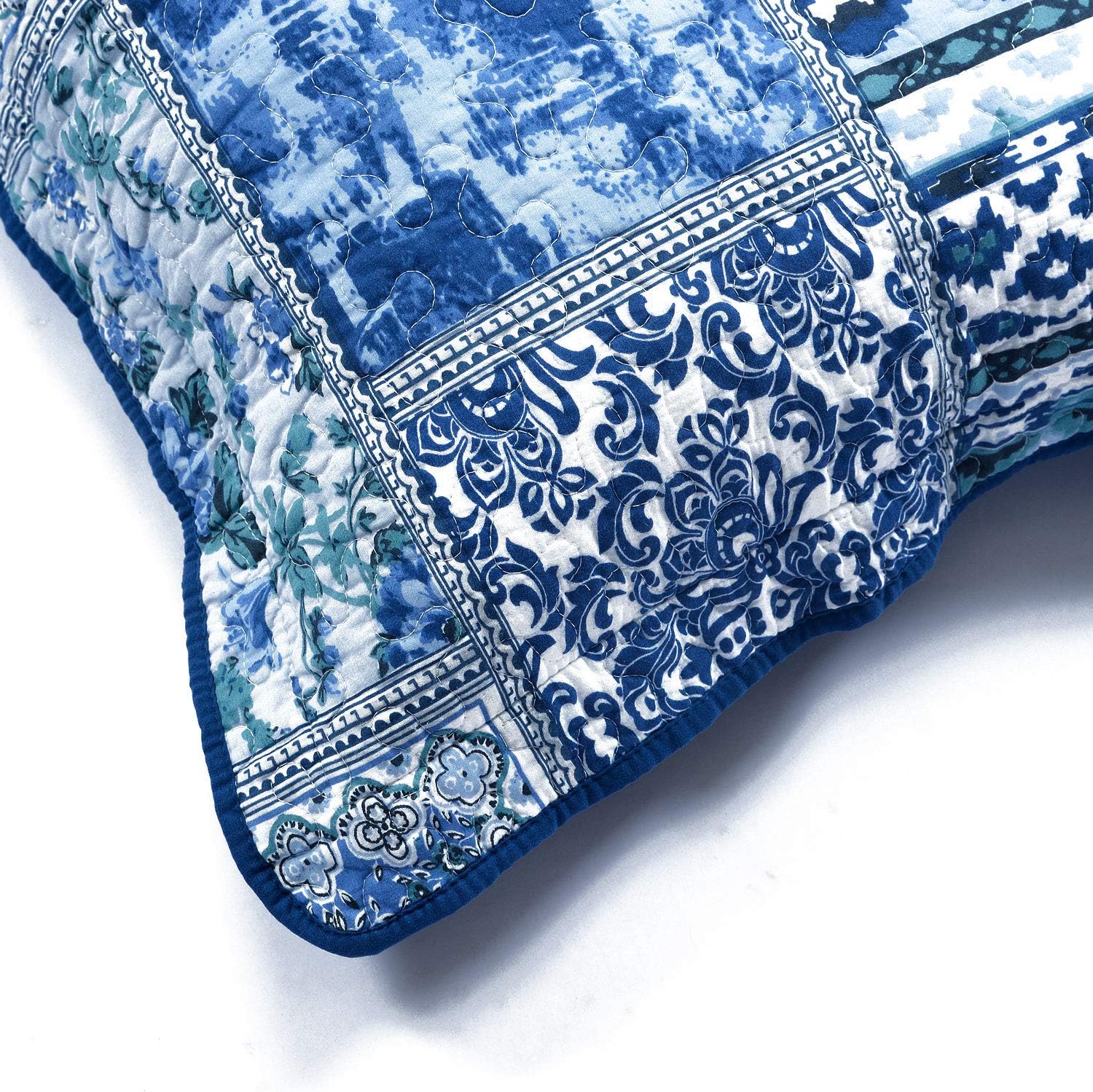 Boho Blue Throw Pillow Cover — 18" - View 6