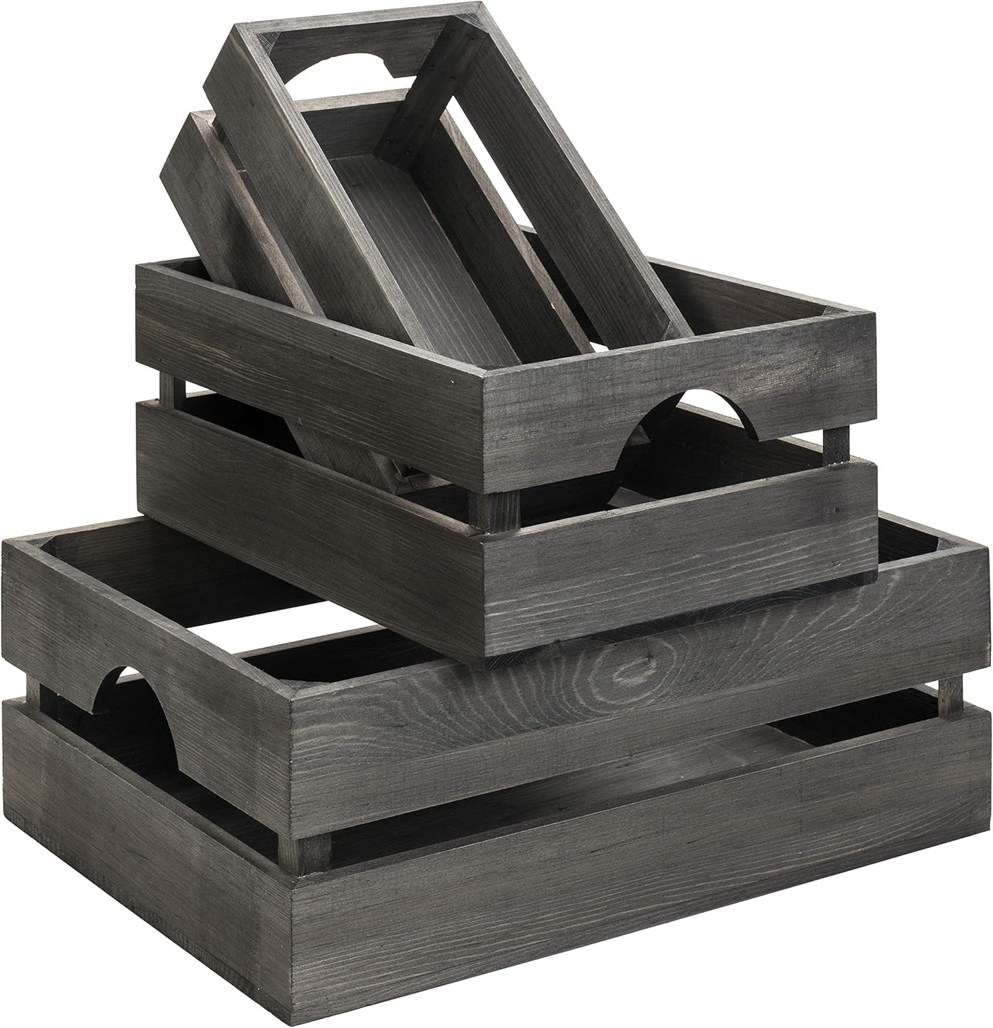 Farmhouse Brown Storage Basket — Rustic Gray