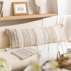 Tufted Boho Beige Pillow Cover — 36" - View 7