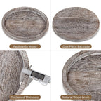 Round Farmhouse Brown Candle - View 9