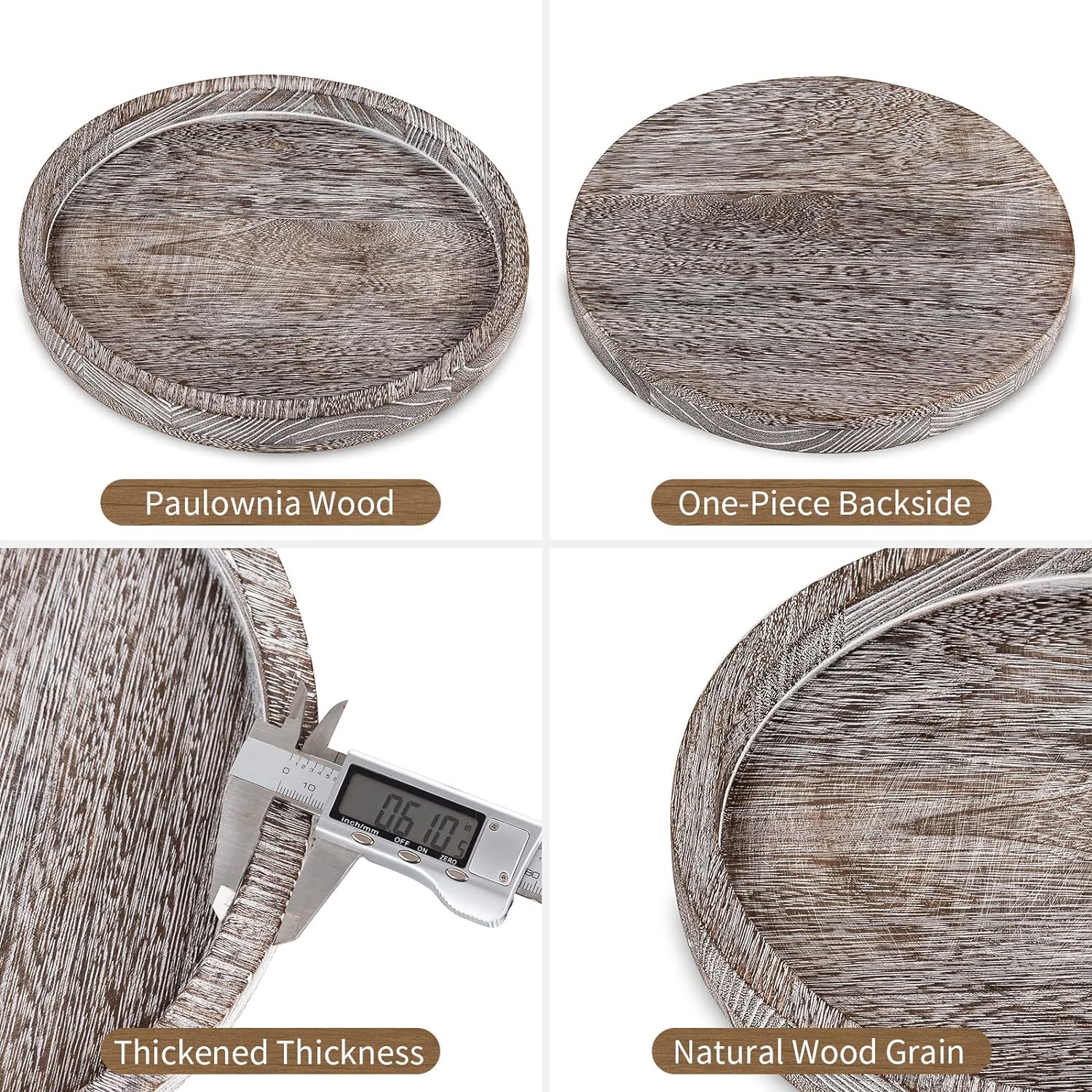 Round Farmhouse Brown Candle - View 9
