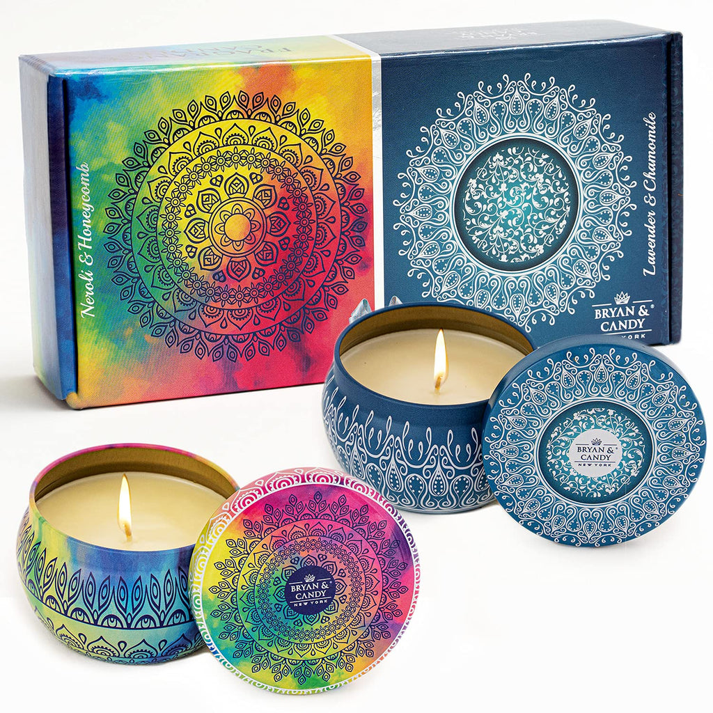 Soy Wax Metal Scented Candle — Set of 2