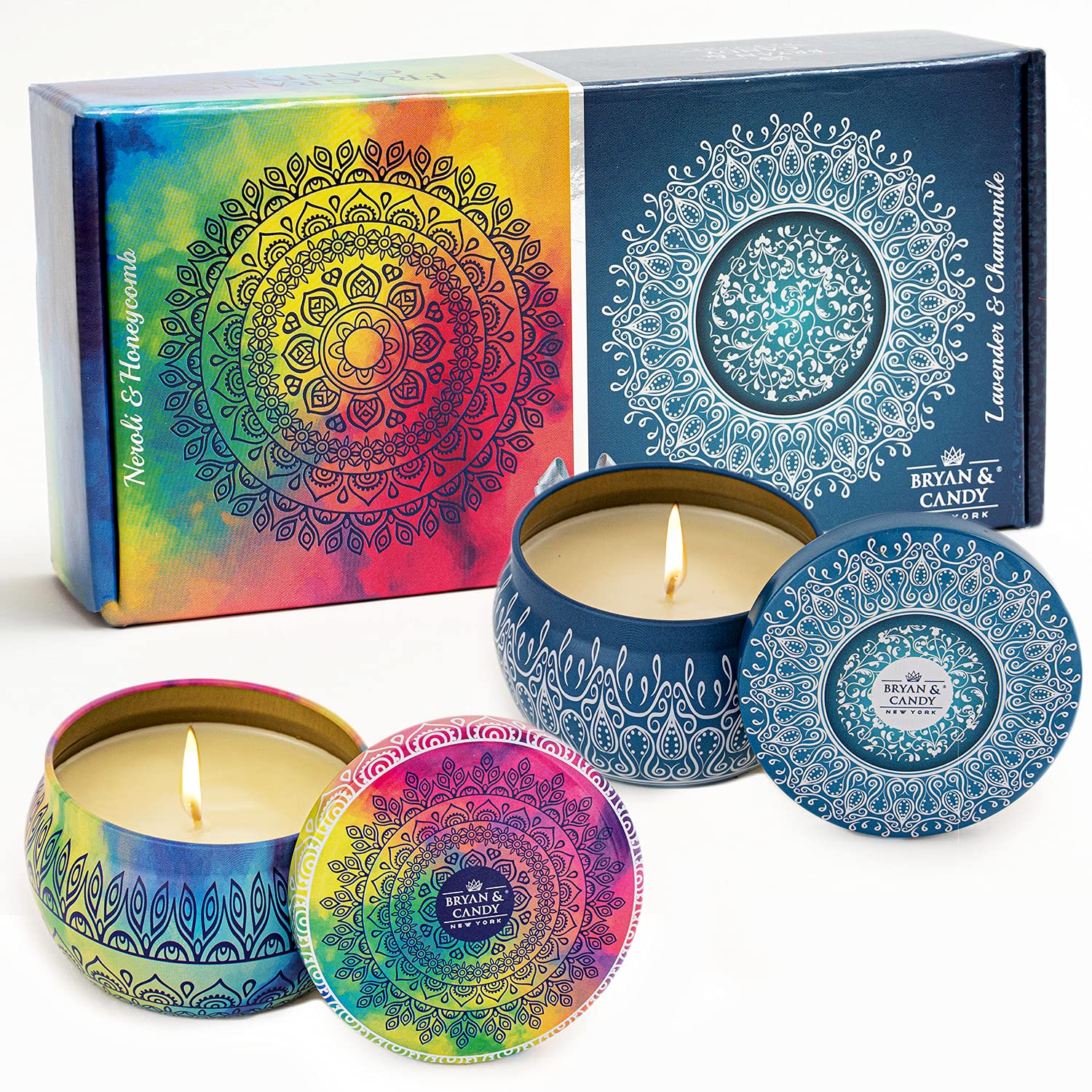 Soy Wax Metal Scented Candle — Set of 2