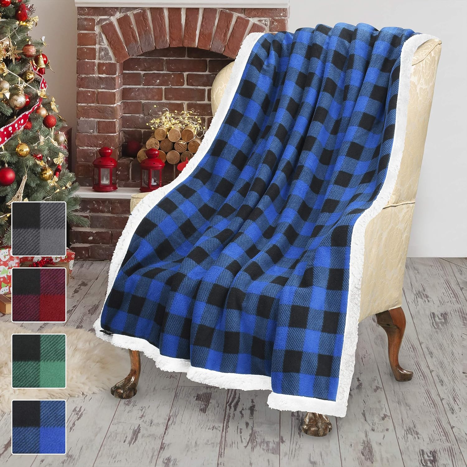 Blue Throw Pillow — 50" - View 9