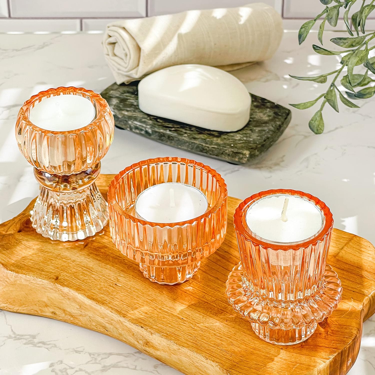 Vintage Luxe Black Candle — Set of 6 - View 2