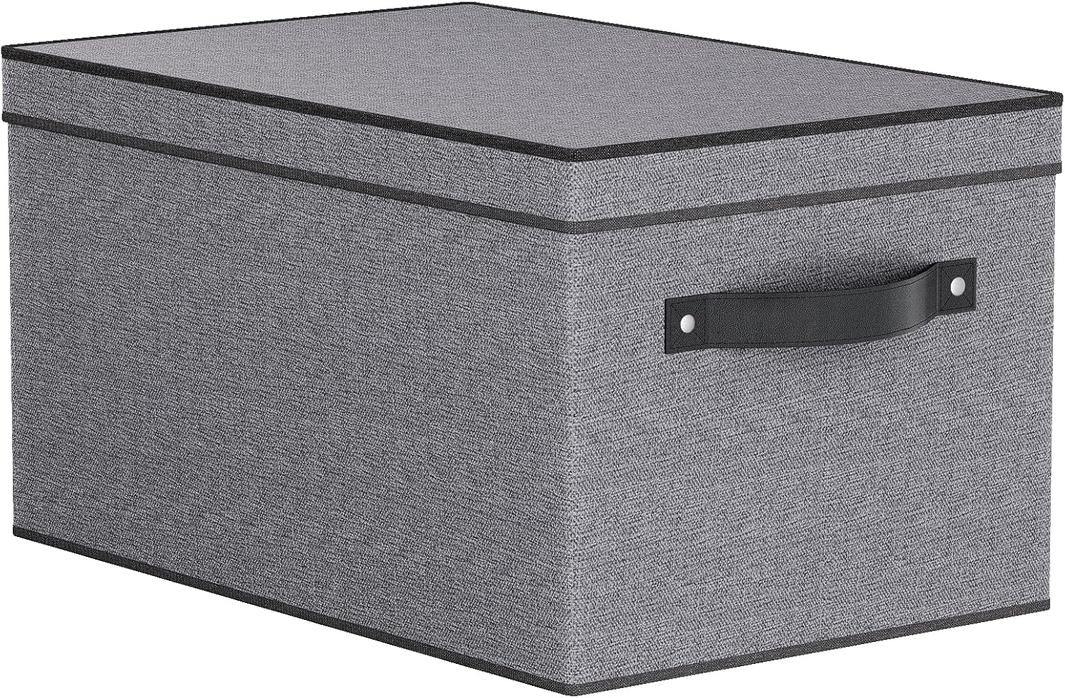 Beige Storage Bin — 13" — Grey