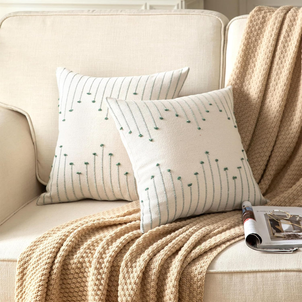 Boho Beige Throw Pillow Cover — 20" - View 2