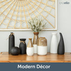 Mid-Century Beige Vase Set - View 7