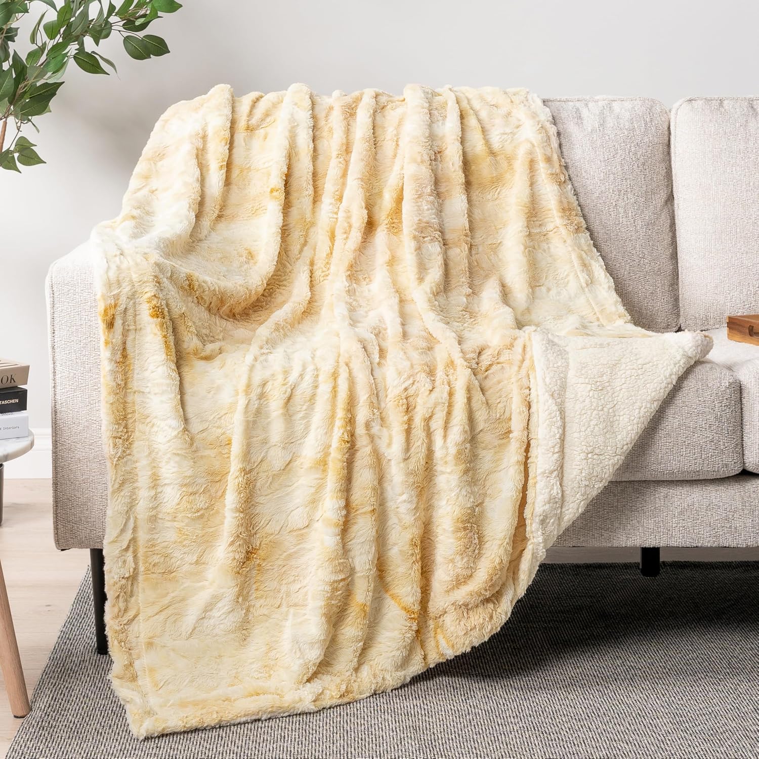 Beige Throw Pillow — 80" — Cream Beige