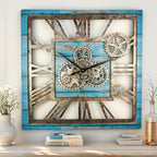 Oversized Farmhouse Beige Wall Clock — 24"