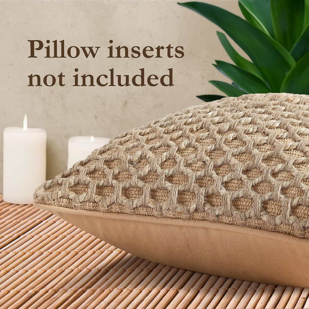 Boho Beige Pillow Cover — 20" - View 2
