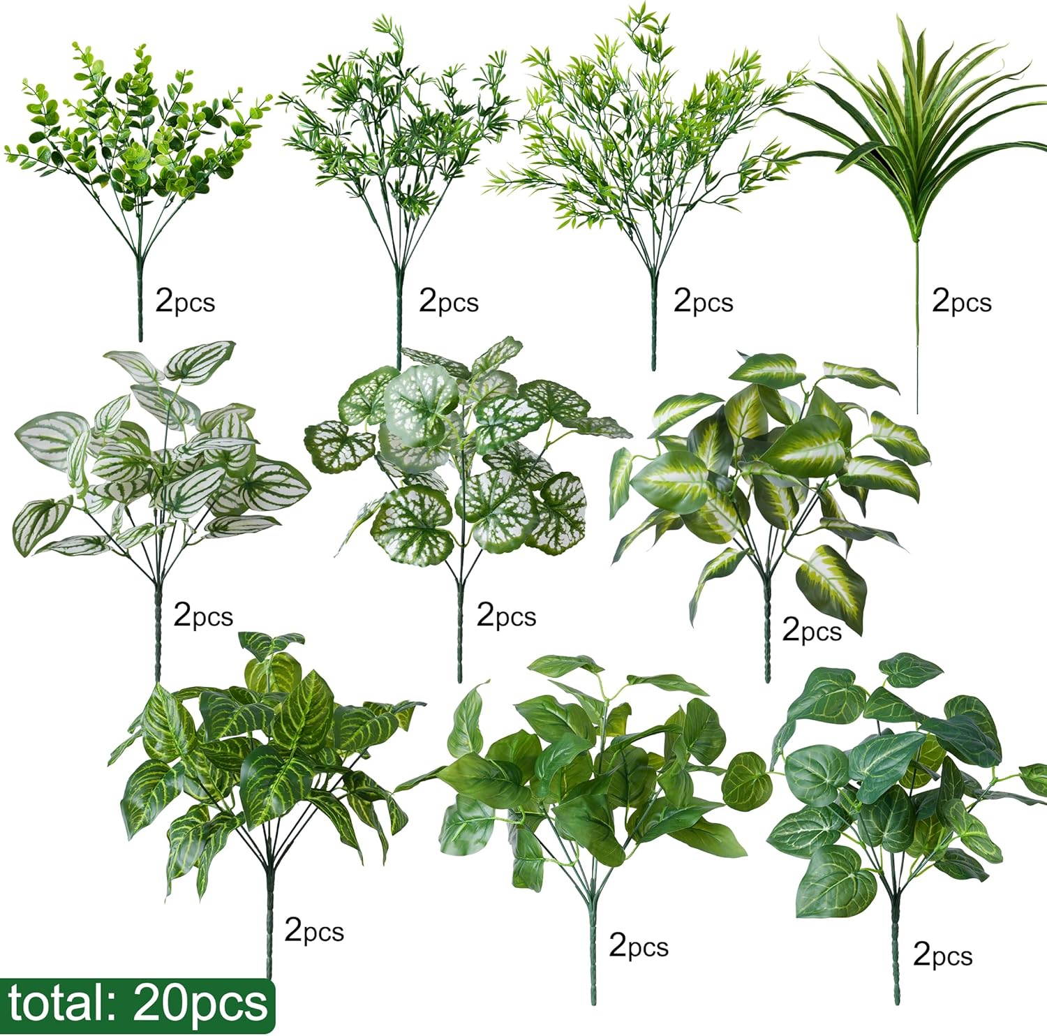Green Faux Plant - View 3