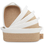 Boho Beige Woven Basket