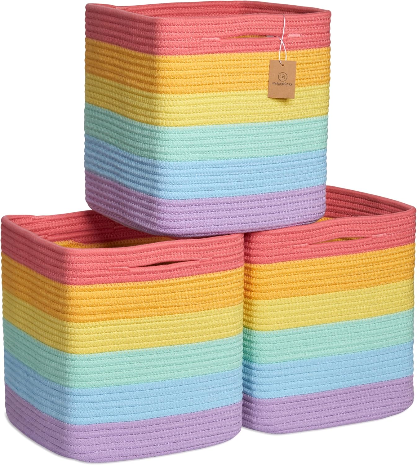 Boho Beige Vase — 11" — Rainbow
