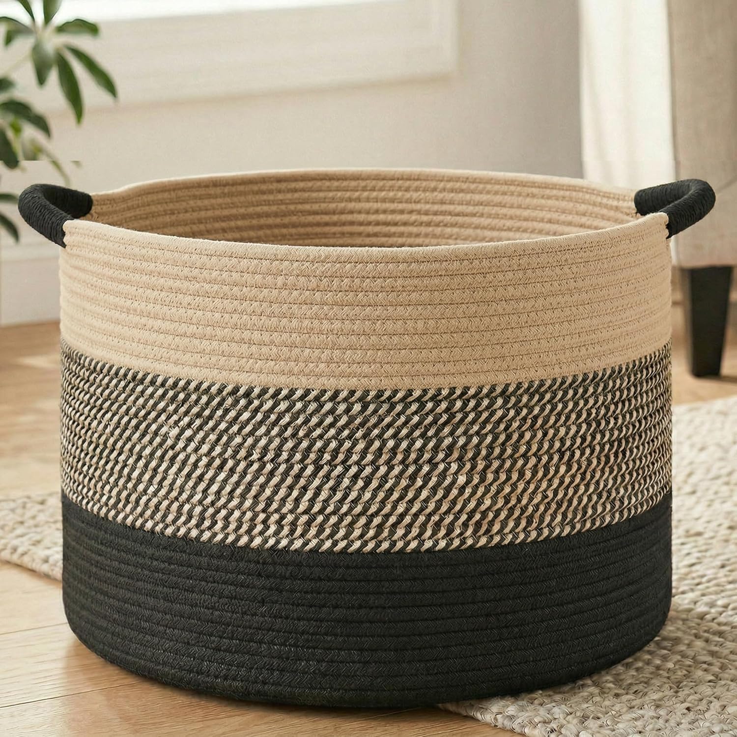 Boho Black Throw Pillow — BlackBrown