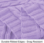 Knit Beige Throw Pillow — 51" - View 4