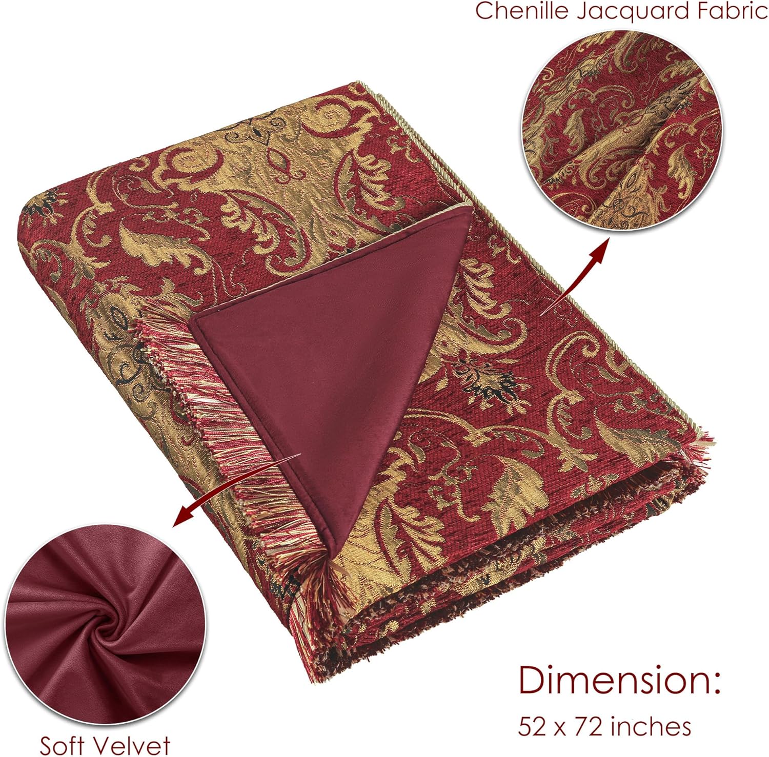 Velvet Luxe Beige Throw Pillow - View 5
