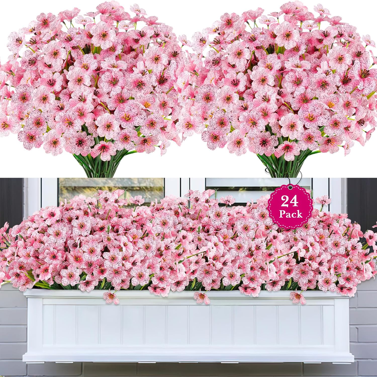 Blue Artificial Plant — Pink