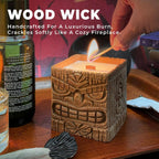 Soy Wax Wood Scented Candle - View 3
