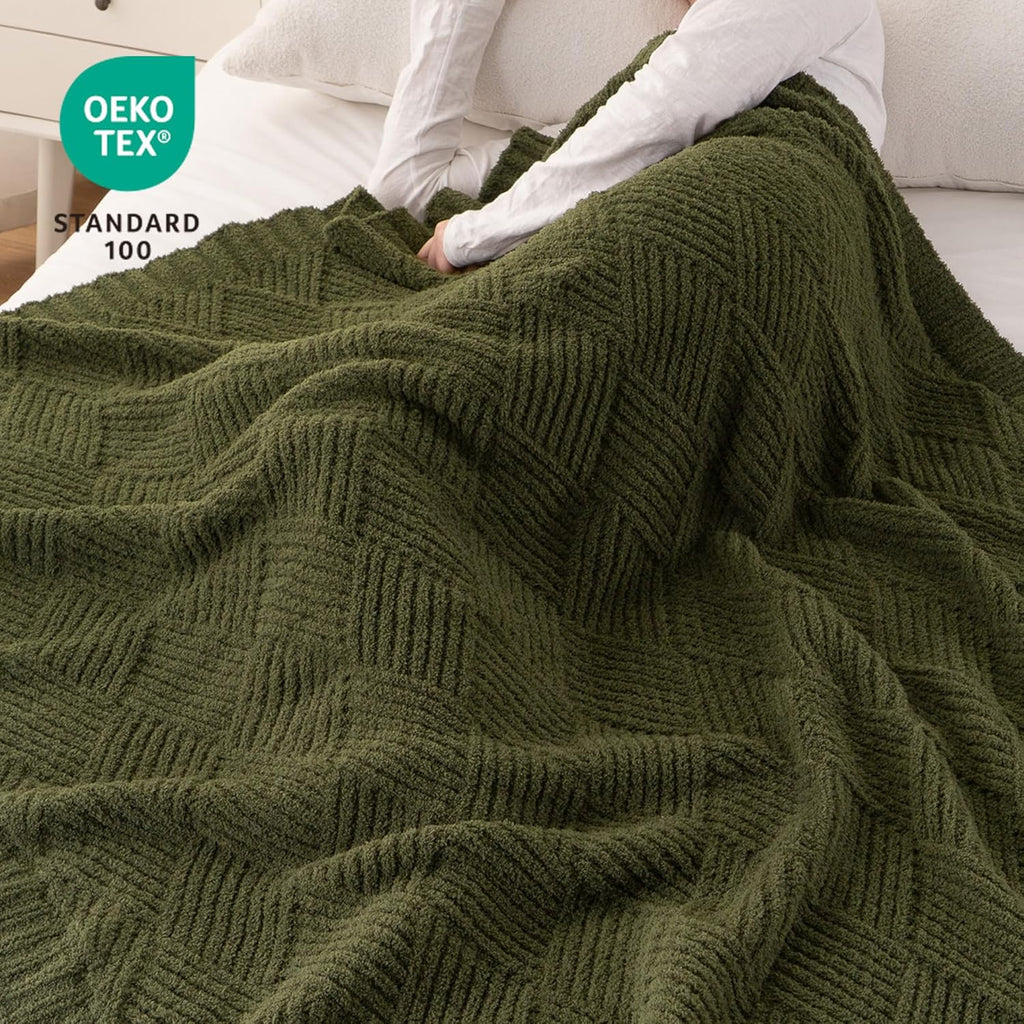 Knit Beige Throw Pillow — 50" - View 2