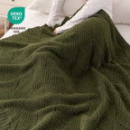 Knit Beige Throw Pillow — 50" - View 2