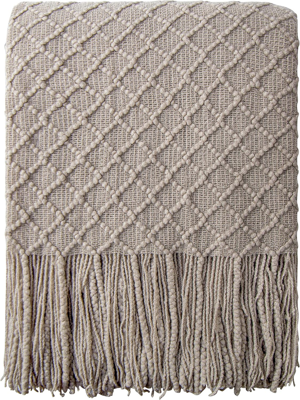 Boho Beige Throw Pillow — 51" - View 8