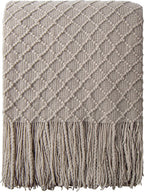 Boho Beige Throw Pillow — 51" - View 8