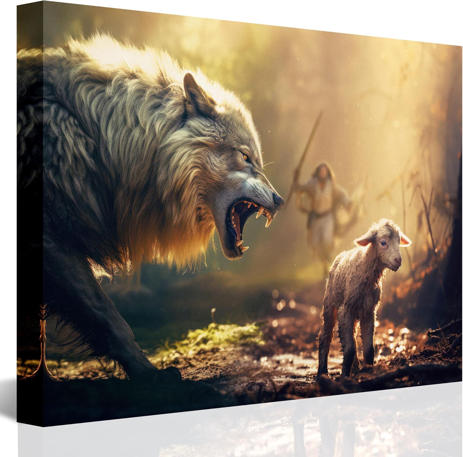 Blue Canvas Wall Art — 8" — Grey3