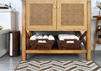 Boho Brown Woven Basket — 17" - View 2