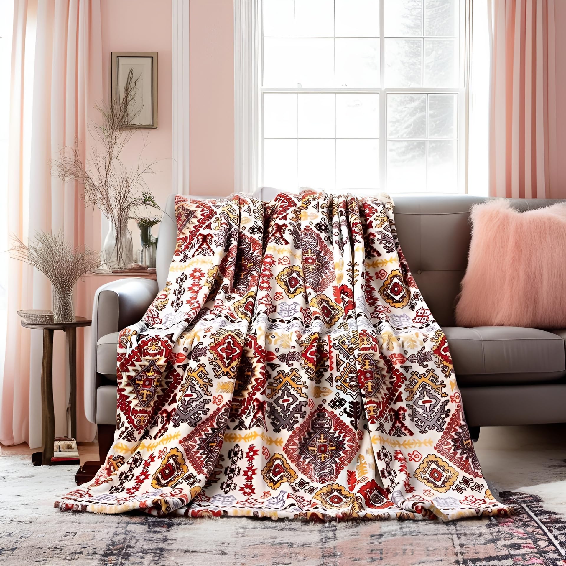 Boho Fabric Throw Pillow — 63"