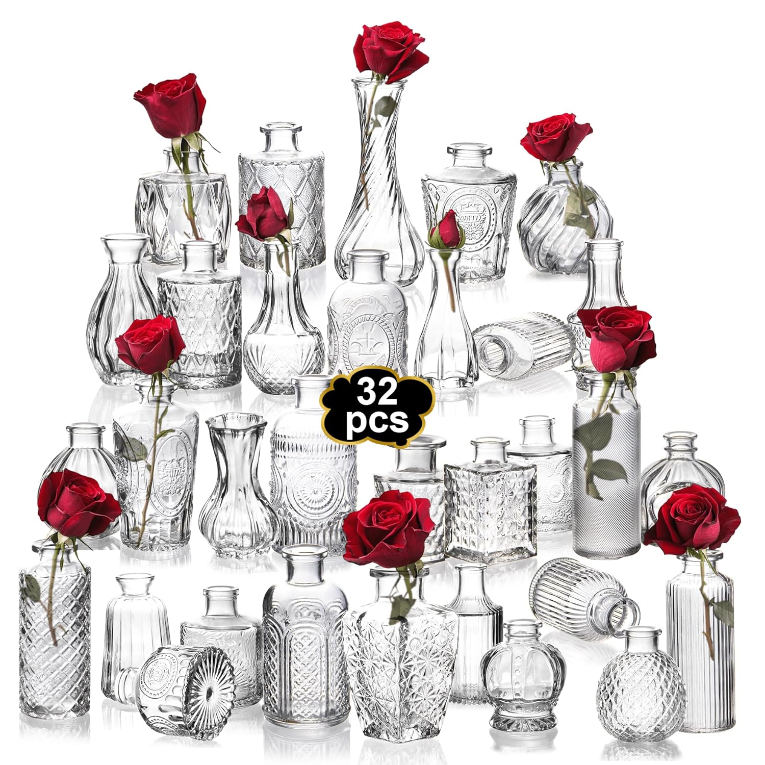 Vintage Glass Flower Vase - View 8