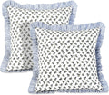 Blue Throw Pillow Cover — 18" — Baby Blossoms