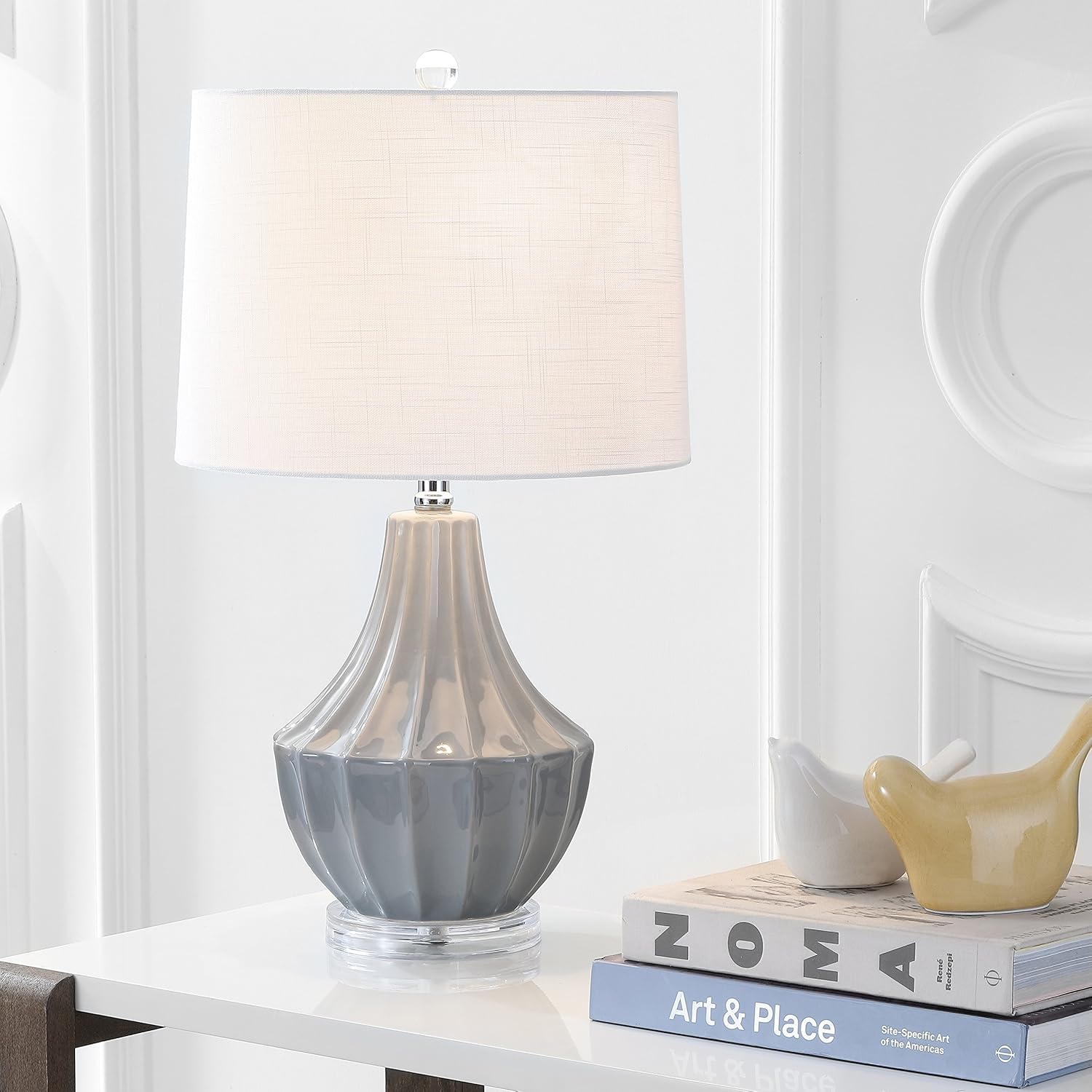 Linen Modern Beige Desk Lamp — 24.5" - View 4