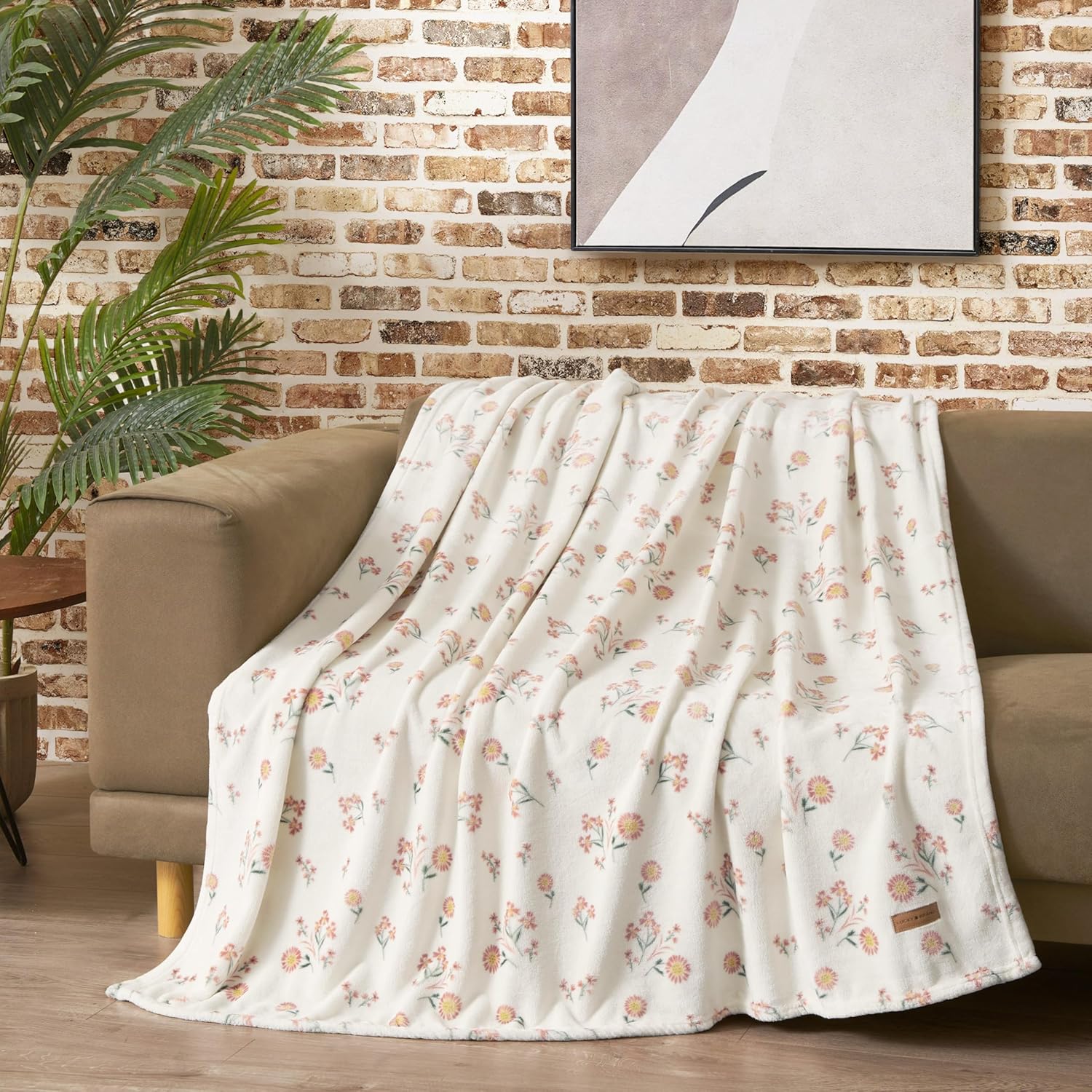 Beige Throw Pillow — 50" — Ivory