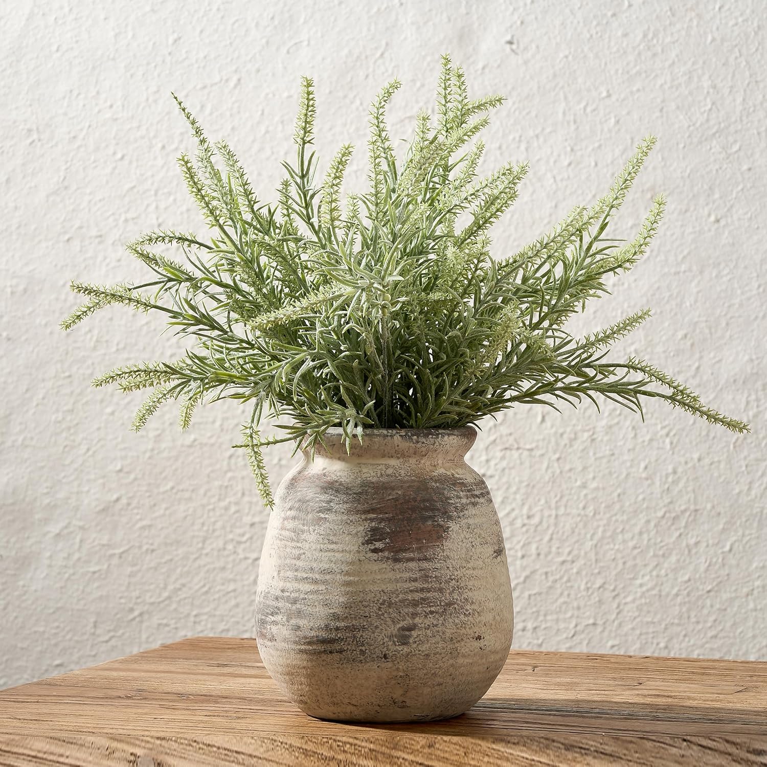 Farmhouse Beige Flower Vase — 3" — 18077-fired Terra Clay