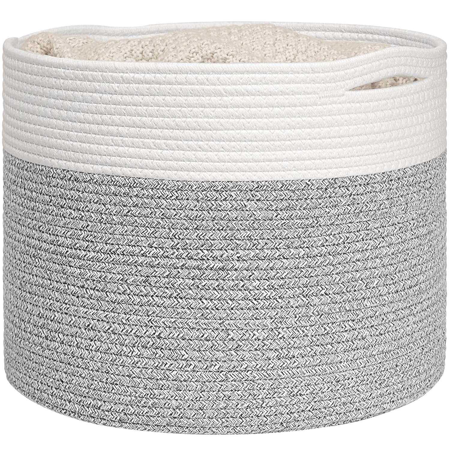 Round Boho Black Throw Pillow — 8" — Light Grey