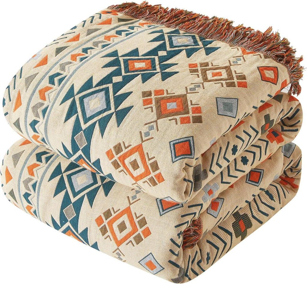 Boho Fabric Throw Pillow — 90" — H - Diamond