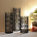 Modern Black Candle — Set of 3