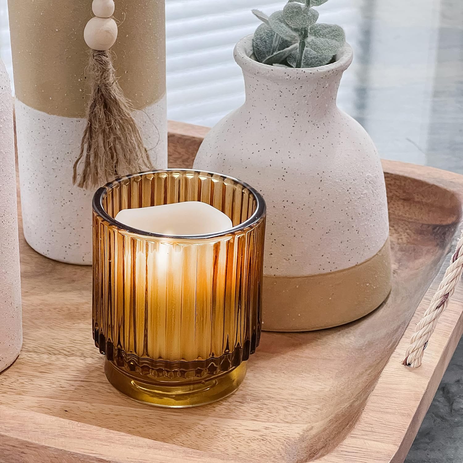 Vintage Boho Gold Candle — Set of 6 - View 4