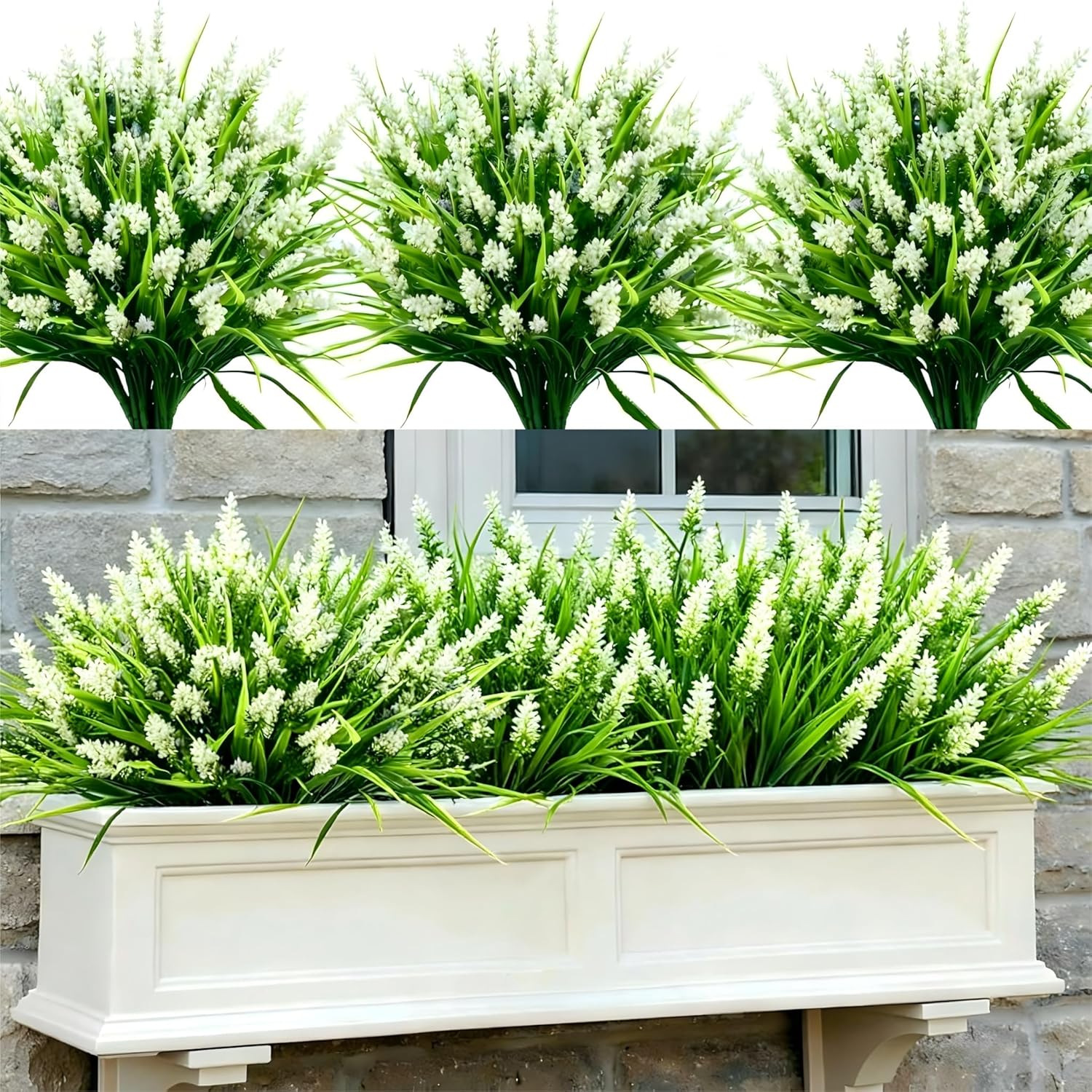 Orange Artificial Plant — White